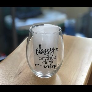 Quoted wine glasses.